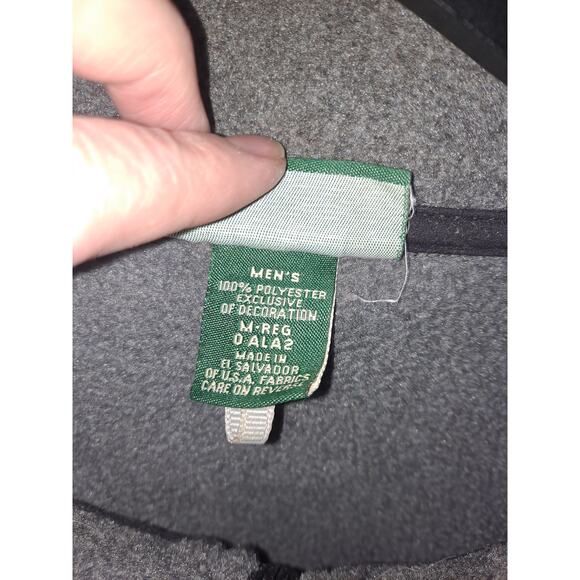 L.L. Bean Gray Polartec Full Zip Fleece Jacket Size Medium - Picture 4 of 7